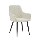 Beverly Dining Chair - White Boucle
